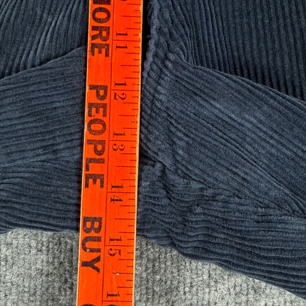 Vintage 90s Y2K Mens Corduroy Pants Pleated Blue 36x32 Relaxed Fit Workwear Fall